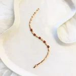 دستبند ژوپینگ نگین دار طرح گل کد BR106 - تصویر 3