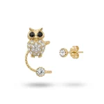 گوشواره ایرکاف طرح جغد کد ER102